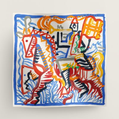 HERMES 最新作 スカーフ カレ 90 Le Cavalier a la Trompette Le Cavalier a la Trompette scarf 90 | Hermès Canada
